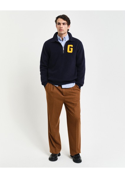 Erkek Lacivert Regular Fit Yarım Fermuarlı Logolu Sweatshirt 2015094.433 modelleri