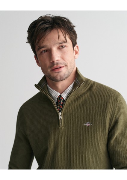 Erkek Yeşil Regular Fit Yarım Fermuarlı Kazak 8030211.301 modelleri