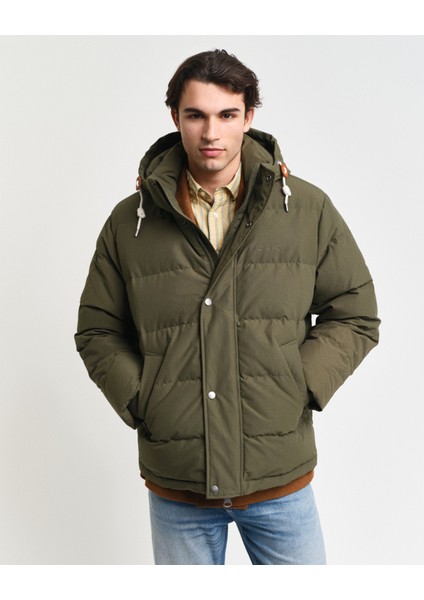 Erkek Yeşil Kapüşonlu Ceket 7006465.301
