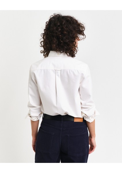 Kadın Beyaz Regular Fit Düğmeli Yaka Oxford Gömlek 4300470.110 fiyatları