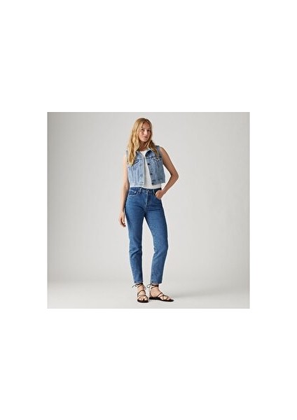 501 Regular Fit Yüksek Bel Cropped Jeans Kadın Kot Pantolon A7739