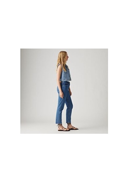 501 Regular Fit Yüksek Bel Cropped Jeans Kadın Kot Pantolon A7739