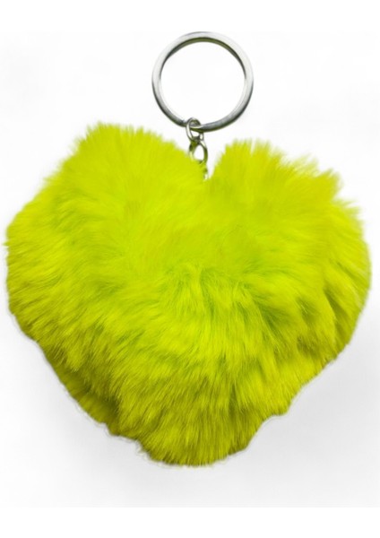 Peluş Kalp Anahtarlık, Tüylü,pofuduk, Soft, Sevgiliye Hediye Anahtarlık, Çanta Süsü Aksesuarı