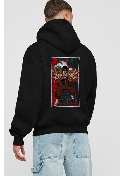 Dragonball Drmakigero Anime Arka Baskılı Siyah Oversize Kapüşonlu Sweatshirt Erkek Kadın fiyatları
