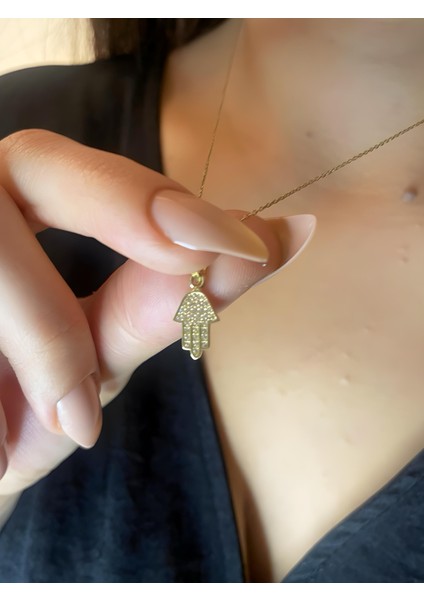 14 Ayar Altın Fatma Ana Eli Kolye fiyatları