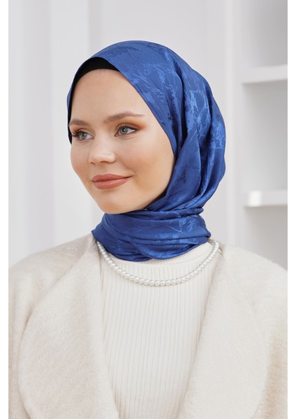 Scarf Jakar Eşarp - Floş Jakar Mermer Eşarp 4258