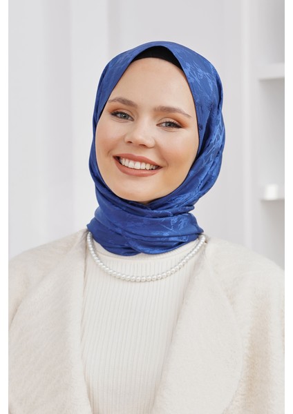 Scarf Jakar Eşarp - Floş Jakar Mermer Eşarp 4258