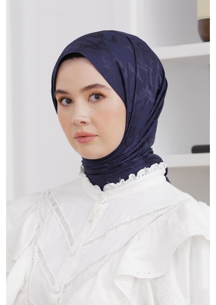 Scarf Jakar Eşarp - Floş Jakar Mermer Eşarp 4258