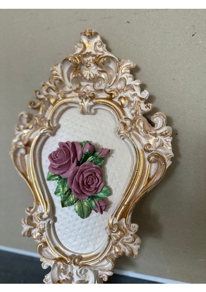 Pembe Çiçekli Duvar Tablo 42CM