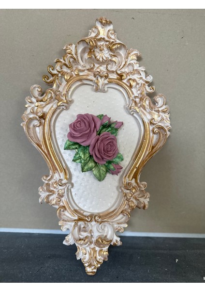 Pembe Çiçekli Duvar Tablo 42CM fiyatları