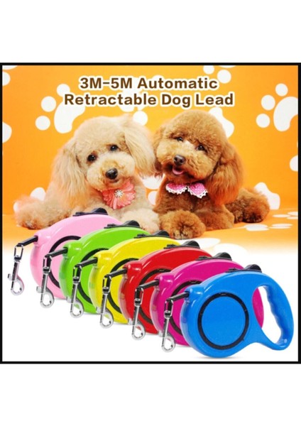 Pet Geri Çekilebilir Tasma Köpek Otomatik Tasma Taşınabilir Köpek Tasma 3 Metre fırsatları