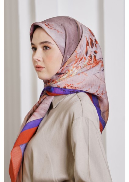 Scarf Diamond Eşarp - Diamond Flor Ipeksi Eşarp 4297