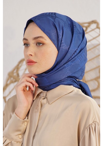 Scarf Jakar Eşarp - Retro Floş Jakar Eşarp 4262 modelleri