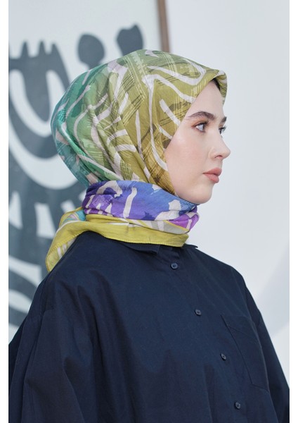 Scarf Diamond Eşarp - Diamond Arte Ipeksi Eşarp 4287