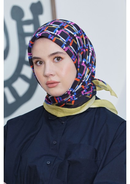 Scarf Diamond Eşarp - Diamond Plaid Ipeksi Eşarp 4296 modelleri