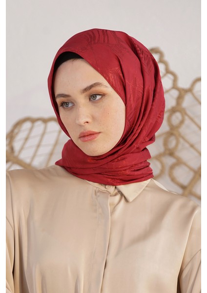 Scarf Jakar Şal - Retro Floş Jakar Şal 4261