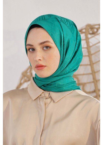 Scarf Jakar Eşarp - Retro Floş Jakar Eşarp 4262 modelleri