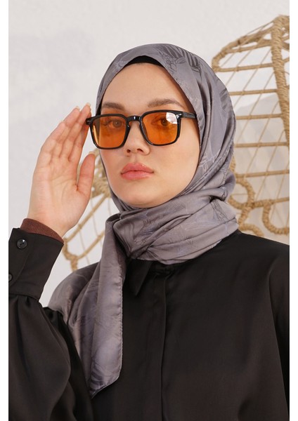 Scarf Jakar Şal - Retro Floş Jakar Şal 4261