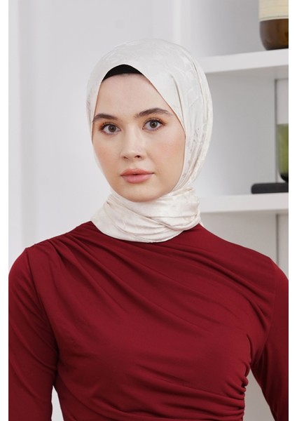 Scarf Jakar Eşarp - Floş Jakar Mermer Eşarp 4258