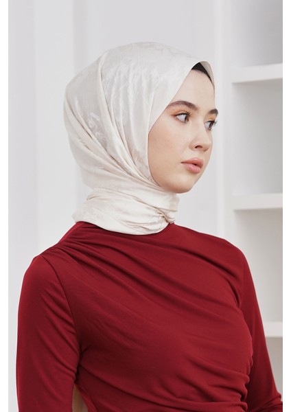 Scarf Jakar Eşarp - Floş Jakar Mermer Eşarp 4258