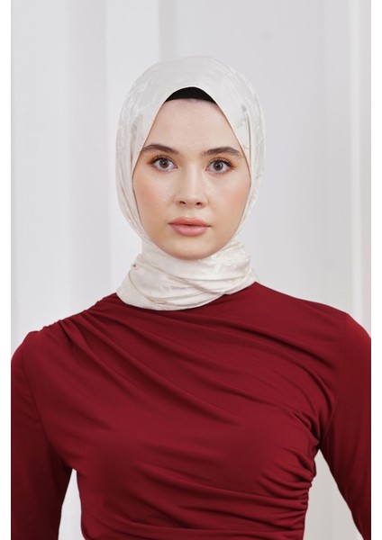 Scarf Jakar Eşarp - Floş Jakar Mermer Eşarp 4258