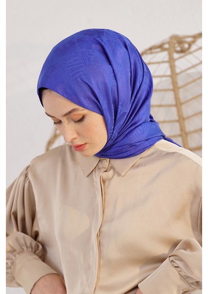 Scarf Jakar Eşarp - Retro Floş Jakar Eşarp 4262