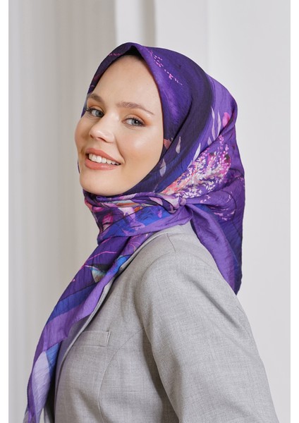 Scarf Diamond Eşarp - Diamond Flor Ipeksi Eşarp 4297