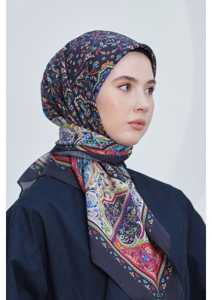 Scarf Diamond Eşarp - Diamond Harmony Black Ipeksi Eşarp 4316 modelleri