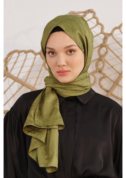 Scarf Jakar Şal - Retro Floş Jakar Şal 4261