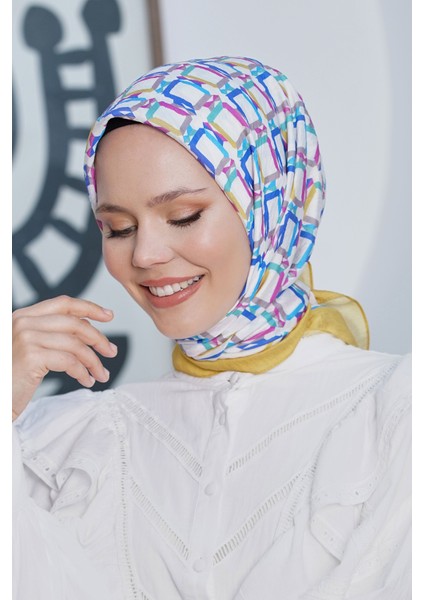 Scarf Diamond Eşarp - Diamond Plaid Ipeksi Eşarp 4296 fiyatları