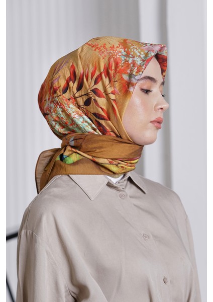 Scarf Diamond Eşarp - Diamond Flor Ipeksi Eşarp 4297
