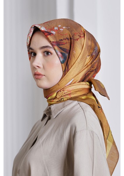 Scarf Diamond Eşarp - Diamond Flor Ipeksi Eşarp 4297