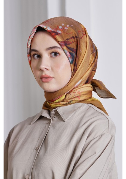 Scarf Diamond Eşarp - Diamond Flor Ipeksi Eşarp 4297