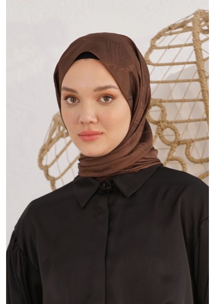 Scarf Jakar Eşarp - Retro Floş Jakar Eşarp 4262 modelleri