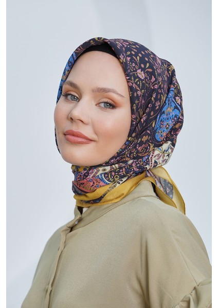 Scarf Diamond Eşarp - Diamond Harmony Black Ipeksi Eşarp 4316 modelleri