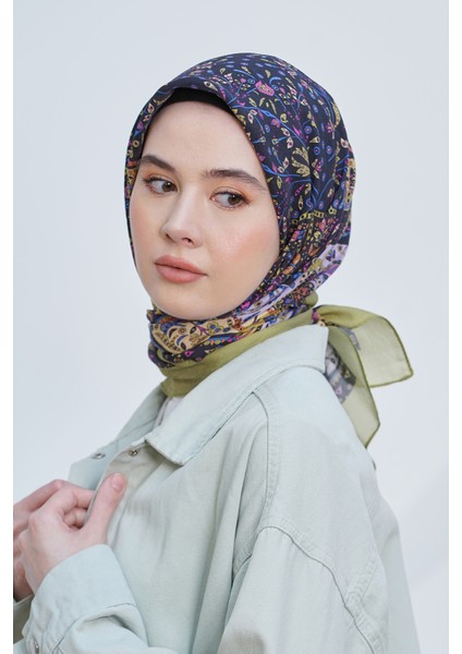 Scarf Diamond Eşarp - Diamond Harmony Black Ipeksi Eşarp 4316 modelleri