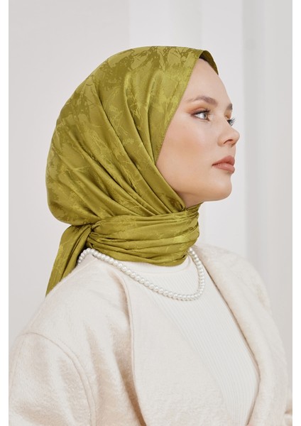 Scarf Jakar Eşarp - Floş Jakar Mermer Eşarp 4258