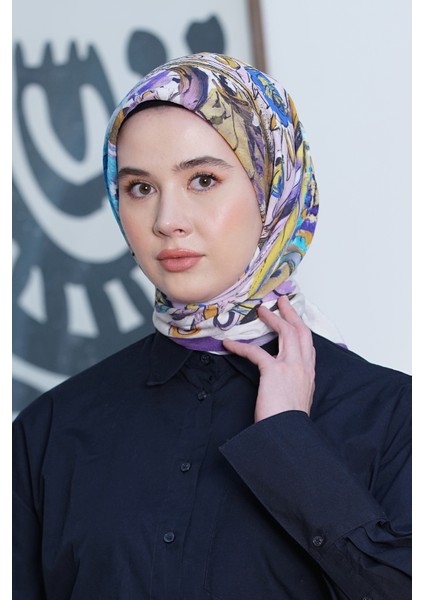 Scarf Diamond Eşarp - Diamond Roza Ipeksi Eşarp 4286 modelleri