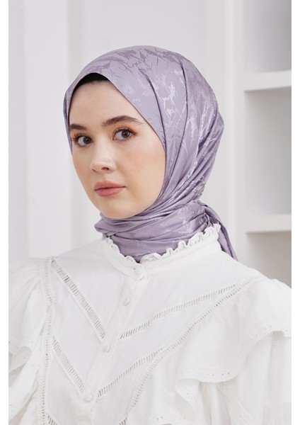 Scarf Jakar Eşarp - Floş Jakar Mermer Eşarp 4258