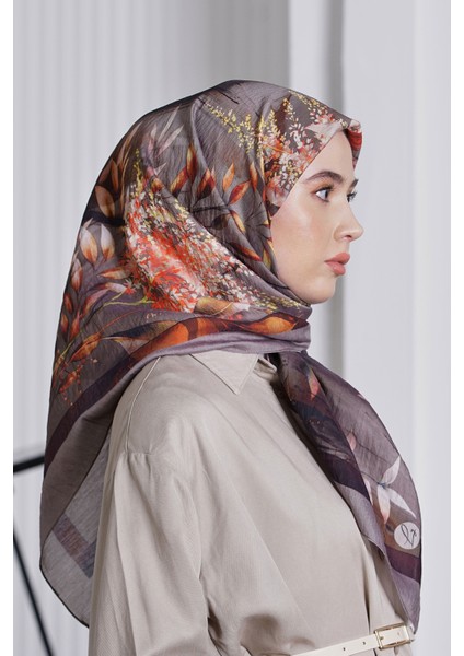 Scarf Diamond Eşarp - Diamond Flor Ipeksi Eşarp 4297