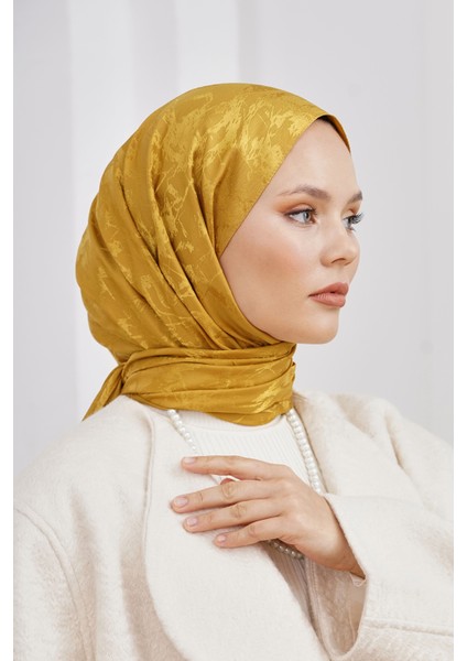 Scarf Jakar Eşarp - Floş Jakar Mermer Eşarp 4258
