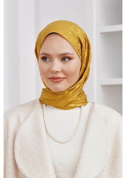Scarf Jakar Eşarp - Floş Jakar Mermer Eşarp 4258