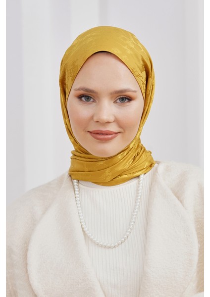 Scarf Jakar Eşarp - Floş Jakar Mermer Eşarp 4258