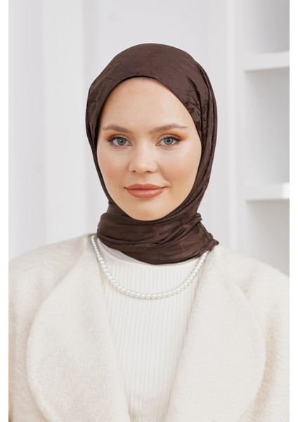 Scarf Jakar Eşarp - Floş Jakar Mermer Eşarp 4258
