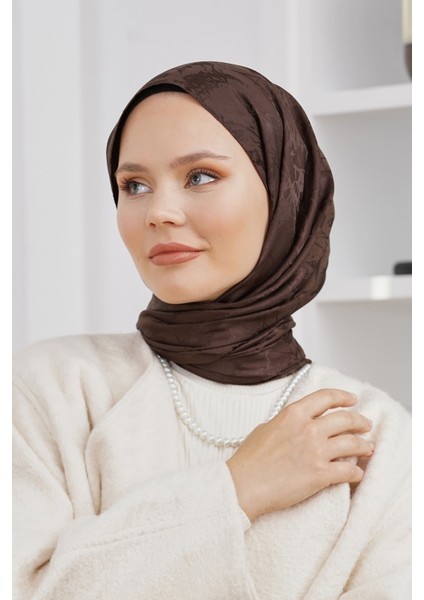 Scarf Jakar Eşarp - Floş Jakar Mermer Eşarp 4258