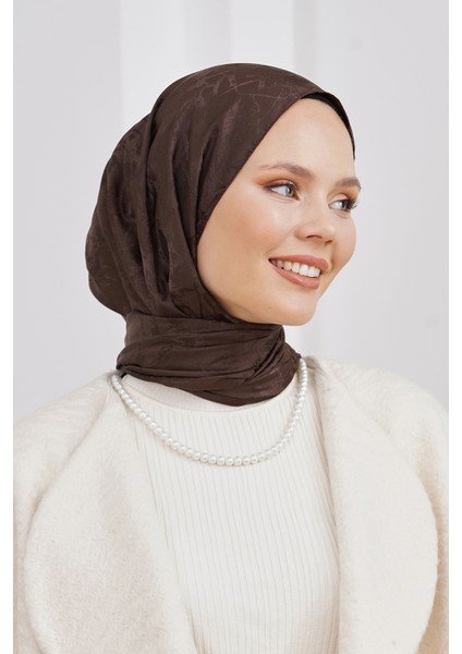 Scarf Jakar Eşarp - Floş Jakar Mermer Eşarp 4258