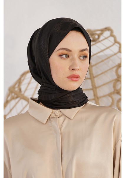 Scarf Jakar Eşarp - Retro Floş Jakar Eşarp 4262 modelleri
