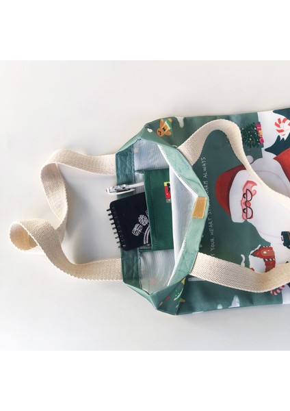 Christmas Tote Çanta- Yılbaşı Çanta- Hediye Çantası-Çevre Dostu-wolo Tekstil fiyatları