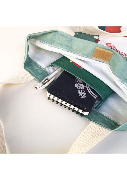 Christmas Tote Çanta- Yılbaşı Çanta- Hediye Çantası-Çevre Dostu-wolo Tekstil modelleri