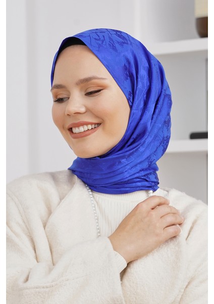 Scarf Jakar Eşarp - Floş Jakar Mermer Eşarp 4258